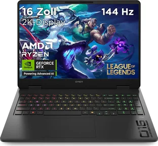 HP OMEN Gaming Laptop 16-ap0750ng, Shadow Black, Ryzen AI 5 340, 16GB RAM, 512GB SSD, GeForce RTX 5050