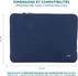 Mobilis Skin 12.5-14" sleeve notebook cover, navy blue/grey