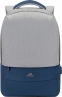 RivaCase 7562 Prater anti-theft Laptop backpack 15.6", grey/dark blue 