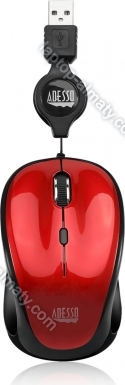 Adesso iMouse S8R Illuminated Retractable mini Mouse black, USB