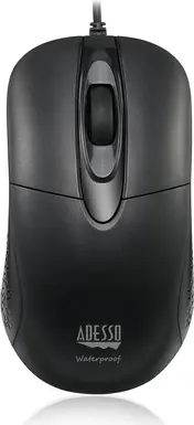 Adesso iMouse W4 Waterproof Antimicrobial Optical Mouse black, USB