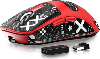 Attack Shark X3Pro wireless Gaming Mouse red, incl. Grip Tape, USB/Bluetooth