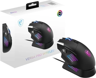 MSI Versa Pro wireless + Mouse Dock Pro, black, USB/Bluetooth