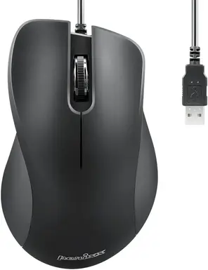 Perixx PERIMICE-221U Silent Ergonomic Mouse, black, USB