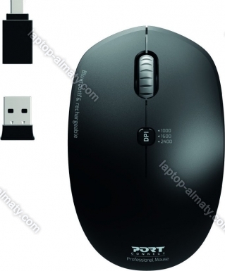 Port Designs wireless rechargeable Mobility Mouse, USB/Bluetooth