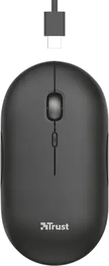 Trust puck wireless Mouse black, USB/Bluetooth