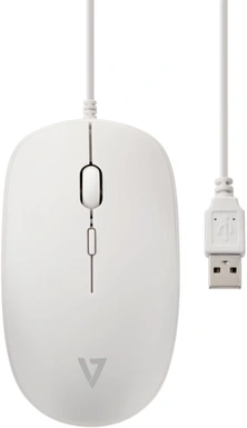 V7 optical mouse white, TÜV/GS certified, USB