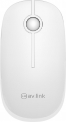 AV:Link 2.4G Ultra-Slim Silent wireless Mouse white, USB