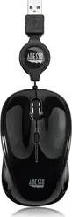 Adesso iMouse S8B Illuminated Retractable mini Mouse black, USB