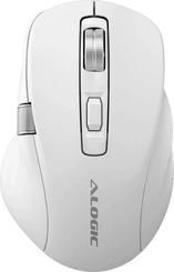 Alogic Apex rechargeable wireless Mouse white, USB/Bluetooth
