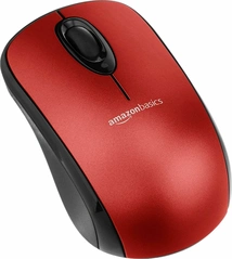 AmazonBasics wireless mouse red, USB