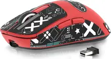 Attack Shark X3 wireless Gaming Mouse red, incl. Grip Tape, USB/Bluetooth