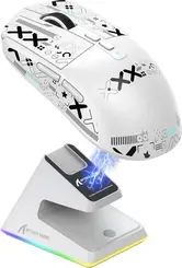 Attack Shark X6 wireless Gaming Mouse white, incl. Grip Tape, USB/Bluetooth
