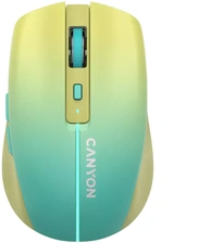 Canyon MW-44 rechargeable wireless Mouse blue/yellow, USB/Bluetooth