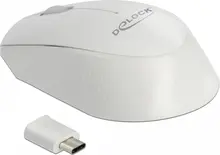 DeLOCK wireless USB-C mini mouse white, USB-C