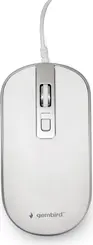 Gembird Optical Mouse 4B-06 white/silver, USB