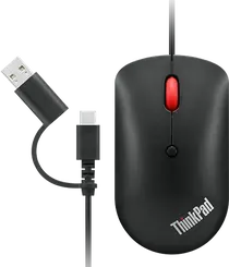 Lenovo ThinkPad USB-C wired Compact Mouse Raven Black, USB