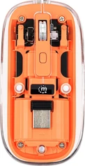 Manhattan transparent rechargeable wireless Mouse, transparent/orange, USB