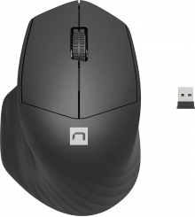 Natec Siskin 2 wireless Silent Mouse black, USB/Bluetooth