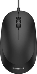 Philips 2000 Series Silent wired Mouse, black, USB