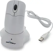 Seal Shield Silver Storm Waterproof wireless Medical Mouse white, AES128 encryption, USB