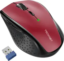 TeckNet Classic 2.4G wireless, red, USB