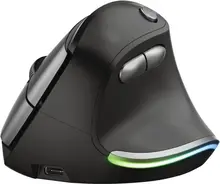 Trust Bayo wireless rechargeable Ergonomic Mouse, black/grey, USB