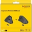 DeLOCK wireless ergonomic vertical optical noiseless 5-button mouse black, USB