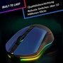 Klim Blaze Pro rechargeable wireless RGB with charging station, black, USB