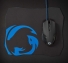 Nedis Gaming Mouse and mousepad set, black, USB