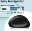 Perixx PERIMICE-819 wireless Ergonomic vertical Mouse black, USB/Bluetooth