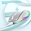 Seenda rechargeable wireless RGB Mouse with Jiggler function, silver/white, USB