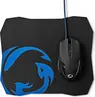 Nedis Gaming Mouse and mousepad set, black, USB