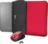 Trust Yvo wireless Mouse set with reversible cover for 15.6" laptops, red, USB