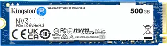 Kingston NV3 NVMe PCIe 4.0 SSD 500GB, M.2 2280 / M-Key / PCIe 4.0 x4