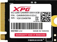 ADATA XPG Gammix S55 512GB, M.2 2230 / M-Key / PCIe 4.0 x4