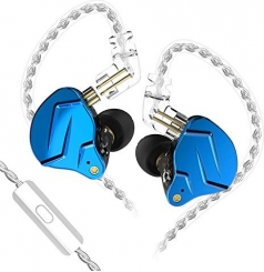 KZ ZSN Pro X with microphone blue