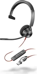 Poly Blackwire 3310, Microsoft, USB-C/A