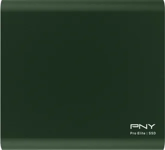PNY Pro Elite Portable SSD, Dark Green, 250GB, USB-C 3.1