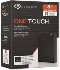 Seagate One Touch Portable HDD +Rescue, Black, 5TB, USB 3.0 Micro-B