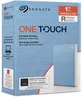 Seagate One Touch Portable HDD with Password +Rescue, Light Blue, 1TB, USB 3.0 Micro-B