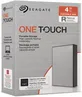 Seagate One Touch Portable HDD with Password +Rescue, Silver, 4TB, USB 3.0 Micro-B