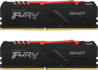 Kingston FURY Beast RGB DIMM Kit 64GB, DDR4-3000, CL16-19-19