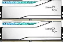 G.Skill Trident Z5 Royal RGB Silver DIMM Kit 32GB, DDR5-7200, CL34-45-45-115, on-die ECC
