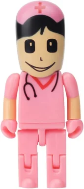 Diverse USB-Sticks Cartoon Krankenschwester rosa 128GB, USB-A 3.0