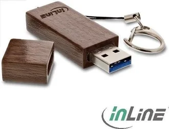 InLine woodline Walnuss 8GB, USB-A 3.0