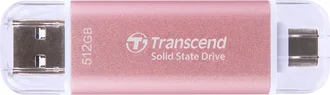 Transcend ESD310P Pink 512GB, USB-A 3.1/USB-C 3.1