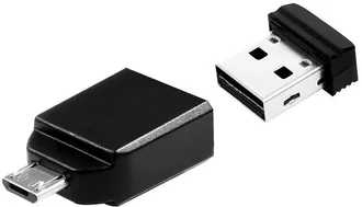 Verbatim Store 'n' Stay Nano mit Micro USB-Adapter 16GB, USB-A 2.0/USB 2.0 Micro-B