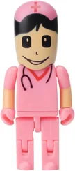 Diverse USB-Sticks Cartoon Krankenschwester rosa 64GB, USB-A 2.0