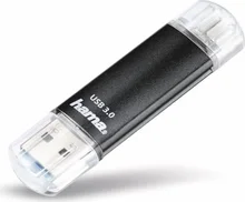 Hama FlashPen Laeta Twin 128GB, USB-A 3.0/USB 2.0 Micro-B